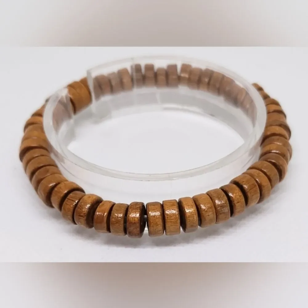 Men's bracelet beaded‎ beads brown new e81